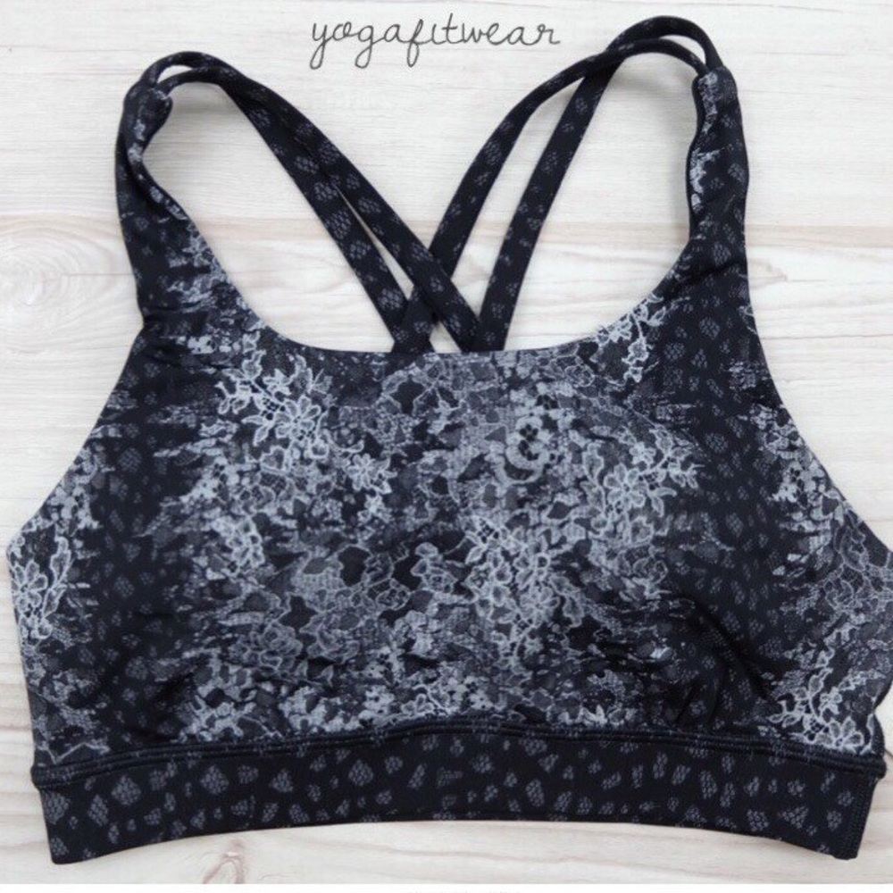 RARE lululemon Energy Bra Nulux Black Lace